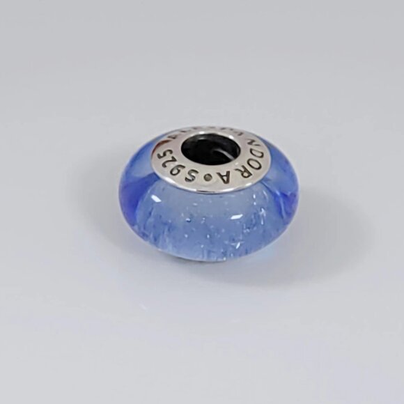 Pandora Cinderella’s Signature Color Blue Murano Glass Charm Bead with box - Picture 6 of 6